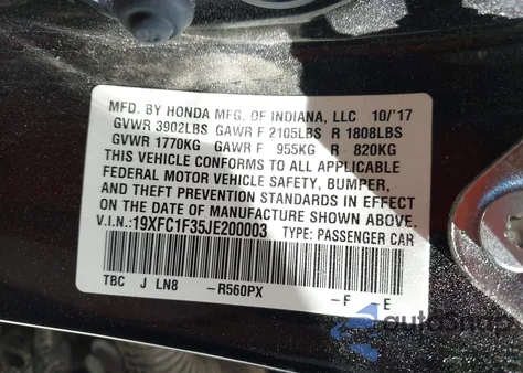 19XFC1F35JE200003